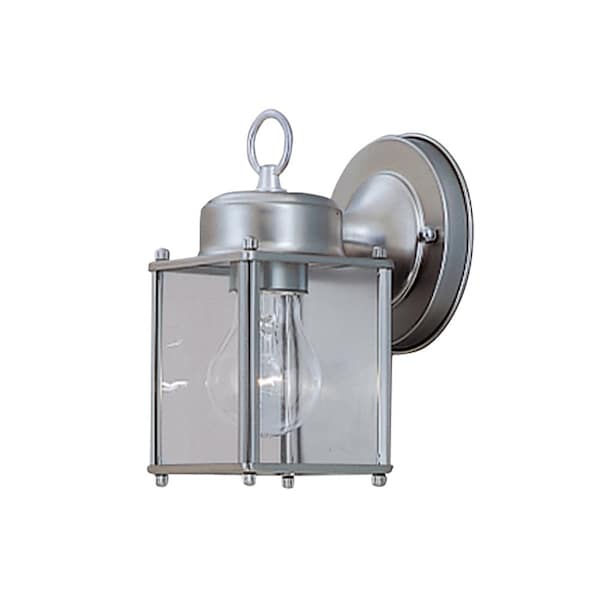 Designers Fountain Preston 8in Pewter 1-Light Outdoor Line Voltage Porch Lamp, Bulb Not Included 1161-PW - main